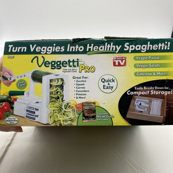 Veggetti Pro Table Top Spiralizer Spiral Vegetable Fruit Slicer Cutter 3 Blades - Picture 10 of 16